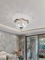 欧式餐厅卧室全铜水晶灯法式简约圆形书房过道楼梯灯具美式吸顶灯