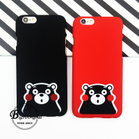 日本熊本熊iphone6S手机壳 苹果6plus磨砂硬壳 塑料套卡通情侣5se