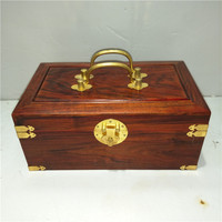 红木超大号首饰盒中式复古结婚珠宝箱 实木质手饰品收纳盒子带锁