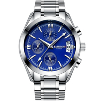 卡诗顿新款日本机芯钢带手表男表时尚石英表军表防水商务非机械表