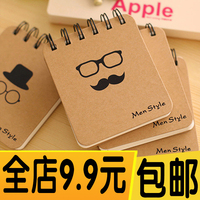 胡子先生系列线圈本创意便携口袋笔记本韩国文具便签本记事本