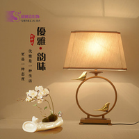 新中式台灯古典陶瓷装饰卧室床头灯复古铁艺客厅餐厅书房酒店灯具
