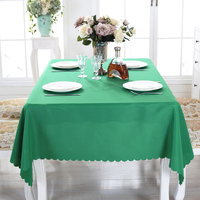 餐桌布 酒店饭店餐厅翠绿台布 长方形展示布口布防尘布餐厅绿色布