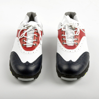 高尔夫球鞋女 防水防滑女款 超纤PU 英伦复古布洛克 日本GOLF正品