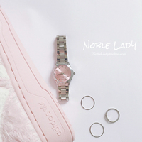 韩国订单正品代购 樱花粉色少女风气质钢带手表 日本机芯石英表