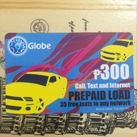 菲律宾 globe 手机电话费充值卡 300披索 快速充值 长滩岛 薄荷岛