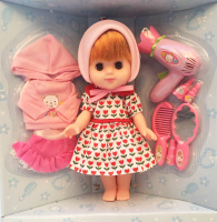 包邮韩国软胶洋娃娃仿真芭比会眨眼女童公主洗澡玩具礼物生日套装