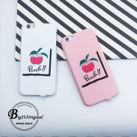 小清新樱桃水果iphone6s手机壳 简约6plus磨砂硬壳挂绳苹果保护套