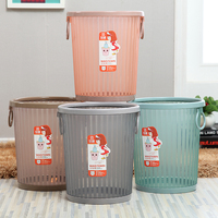 包邮 时尚创意卫生间厨房纸篓无盖垃圾桶家用 透明塑料垃圾筒大号