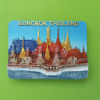 泰国曼谷风景旅游纪念风景艺术收藏立体浮雕创意居家树脂冰箱贴