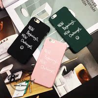 韩国权志龙iphone6s同款手机壳GD苹果6plus简约英文字母磨砂5硬壳