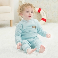 婴幼儿童保暖内衣套装加厚纯棉男女宝宝夹棉衣服冬装0-1-2-3-4岁