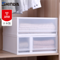 日本原装进口伸和抽屉式收纳箱柜婴儿衣服储物箱透明塑料收纳盒