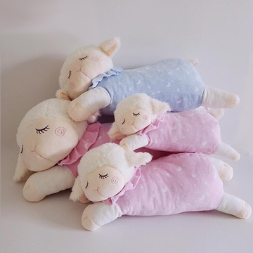 儿童婴儿睡觉抱枕小羊公仔安睡羊毛绒玩具宝宝安抚娃娃生日礼物