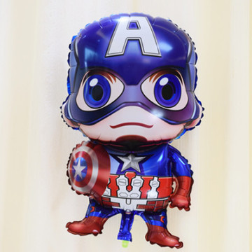 复仇者联盟铝膜气球 钢铁侠超人美国队长盾牌卡通英雄铝箔气球