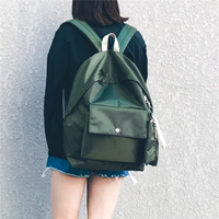 休闲学院双肩包女韩版新款时尚电脑背包帆布校园学生男女旅行书包