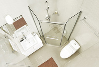 BU1619整体卫浴整体卫生间钻石型玻璃隔断豪华整体浴室防水浴室