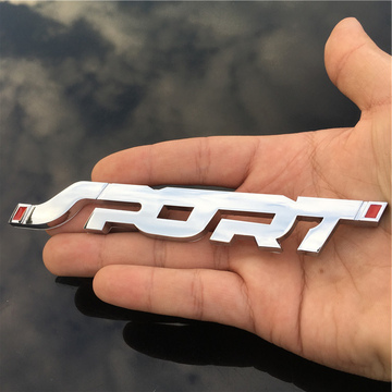 SPORT 汽车改装车标 运动版 纯金属3D立体车贴 汽车尾标贴 包邮
