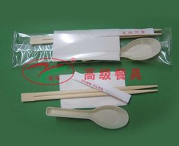 一次性筷子勺子牙签纸巾四合一套装/筷子四件套  400套/箱