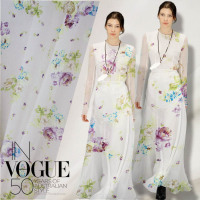 2016夏季女装高级真丝雪纺面料服装连衣裙布料140门幅特价49一米